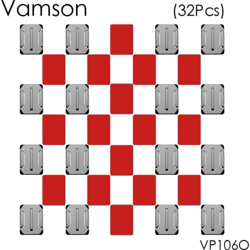 Vamson 32pcs/set 16pcs Curved Surface Mount Base+16pcs 3M Sticker For Gopro Hero 5 4 3+ for Xiaomi for Yi for SJ400 VP106O
