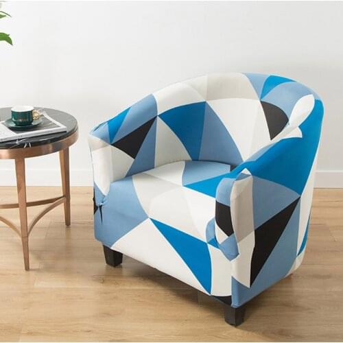 Bar Counter Club Tub Chair Covers Armchairs Stretch Sofa Slipcovers Couch Cover for Living Room Geometric Furniture Protector