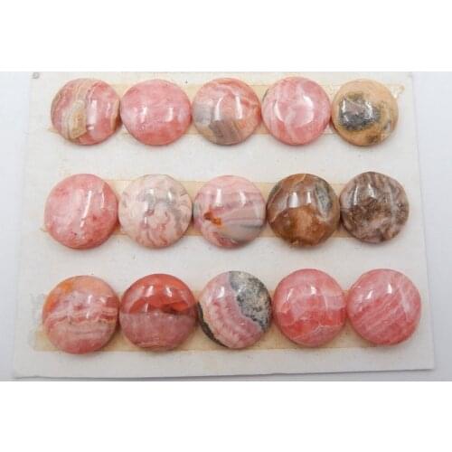 Gemstone Natural 15 PCS Argentina Rhodochrosite Cabochons beads for jewelry making diy,12x4mm 12x5mm 20g