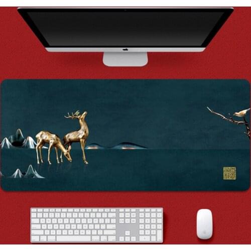 Chinese Style Office Computer Desk Mat Table Keyboard Big Mouse Pad 80x30cm Laptop Cushion Desk Non-slip Mat Gamer Mousepad Mat