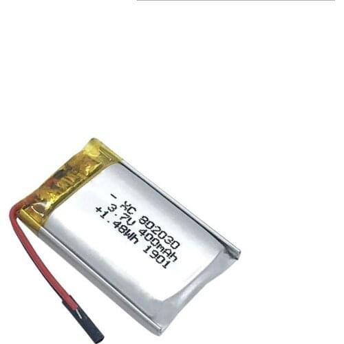 802030 400mAh 3.7V lithium polymer battery MP3 MP4 MP5 Li ion massager battery