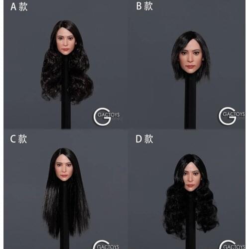 1/6 Scale GC039 A/B/C/D Beauty Asian Girl Head Carving Sculpt Model Fit 12'' Action Figure Body Doll In Stock
