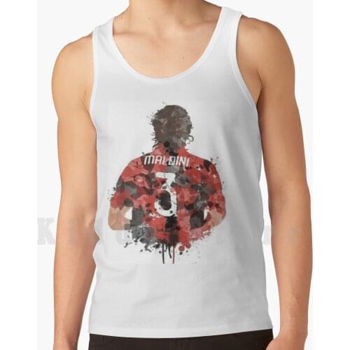 Maldini Tank Tops Vest Sleeveless Football Maldini 2020 Legends 3 90s Italia Calcio