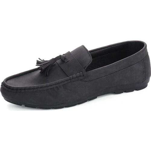 Spring and autumn new mens casual peas shoes frosted retro trendy pedal shoes light and comfortable casual shoes mens shoes