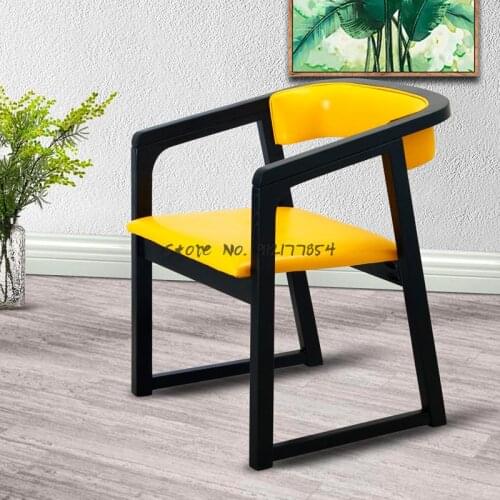Nordic Solid Wood Dining Chair Home Backrest Modern Minimalist Light Luxury Tea Restaurant Chair Office New Chinese Chair
