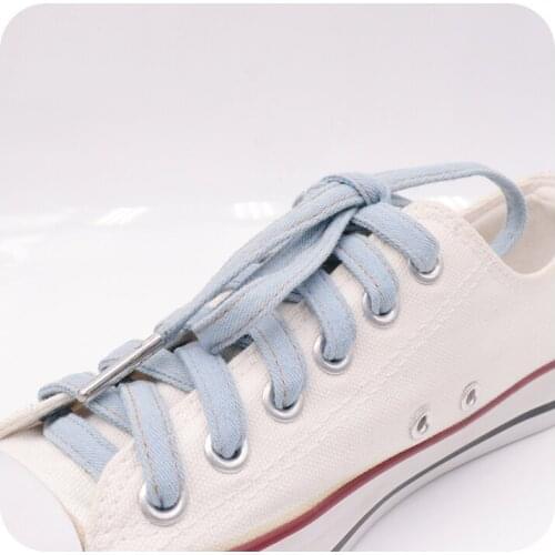 Weiou Official Strings 8MM Office Business Men Women Boot Shoe Durable Lacets DENIM Shoelaces With Golden/Siliver Metal Aglets