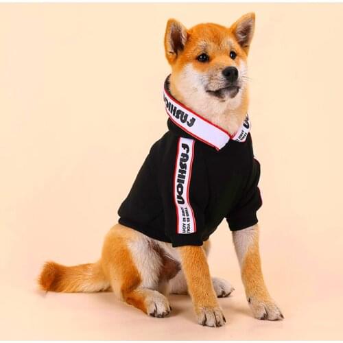 Pet Dog Coat Sports Style Dog Jacket Fashion Letter Stitching Dog Sweater French Bulldog Hoodie Pet Warm Clothing Dog Supplies
