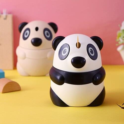 Panda Cartoon Toothpick Container Box Desk Decoration Kitchen Gadget Toothpick Storage Holder Accessories Toothpick Dispenser