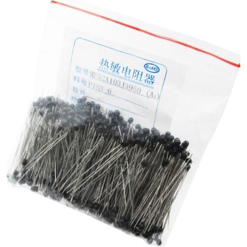50pcs MF52AT MF52 B 3950 NTC Thermistor Thermal Resistor 5% 1K 2K 3K 4.7K 5K 10K 20K 47K 50K 100K