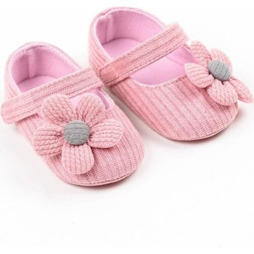 0-1 Y Newborn Baby Girls Shoes Bow-Knot Cute Anti-Slip Infant Toddler Soft Sole Princess Gift for Christening