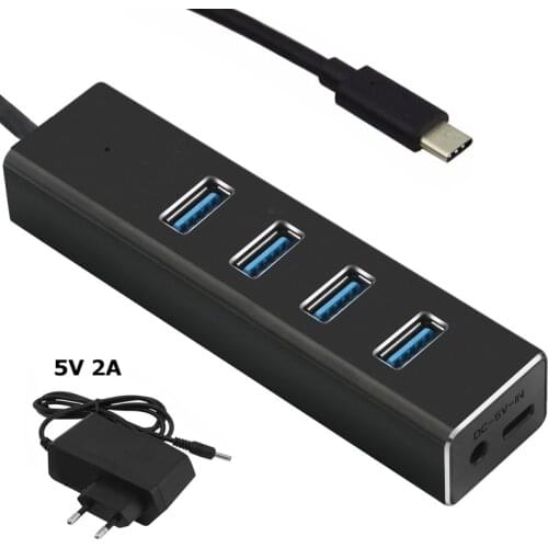 Type-C To 4 USB HUB Expander Ultra-Thin Mini Portable 4-Port USB 3.0 Hub USB C HUB Type C HUB for Macbook USB-C devices