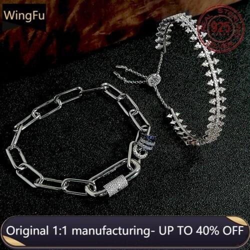 S925 sterling silver women zircon chain bracelet adjustable high quality luxury brand jewelry Monaco jewelry