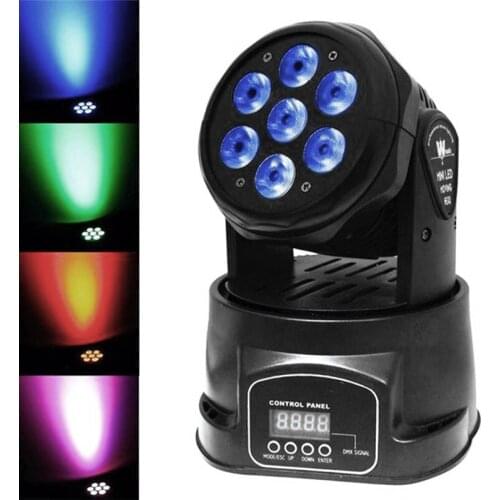 2pcs 7x12W LED Moving Head Light RGBW Dyeing Wash Effect Stage Lighting DMX512 Auto Sound Control Christmas Party Show LED Light