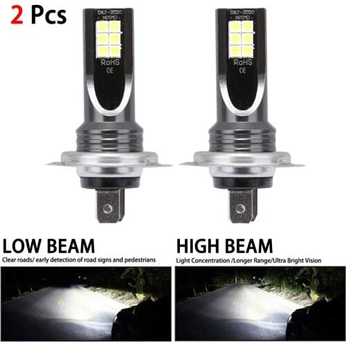 2Pcs H7 12V-24V Universal Car LED Headlight Conversion Globes Bulbs Beam 6000K Kit 80W 10000Lm Fog Light Bulb dropshipping