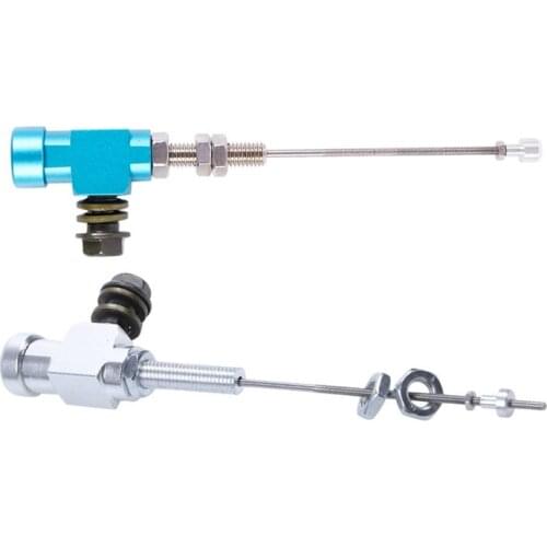 2x Motorcycle Hydraulic Clutch Master Cylinder Rod Brake Pump M10x1.25mm Aluminum blue & silver