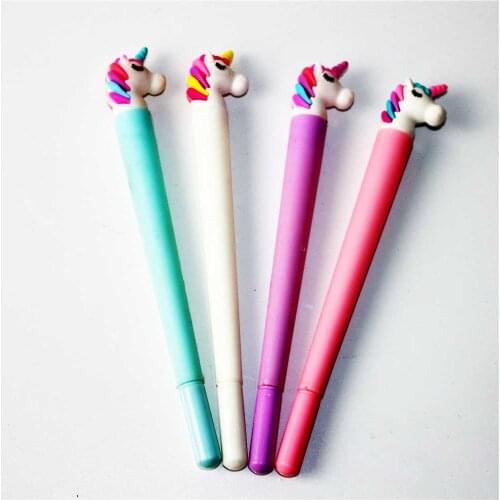 4 Color Beautiful Kawaii Gel pen Student Signature Pen Writing Exam Pen refill pen Gift For School Stationery Office Writin