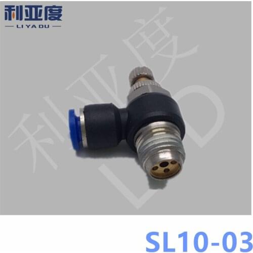 4PCS/LOT SL10-03 Pneumatic quick L type throttle valve pneumatic joint Pneumatic fittings