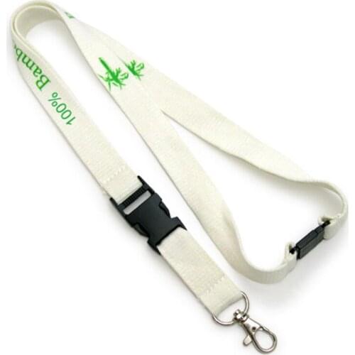 500pcs/lot customized eco-friendly lanyard biodegradable bamboo lanyard neck strap key holder eco-friendly products ECO-BB-03B