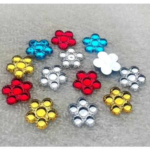Flowers Acrylic crystal Beads Transparent DIY Beads For Jewelry Making Handmade Crafts Accessories 20PCS /17mm -Z07