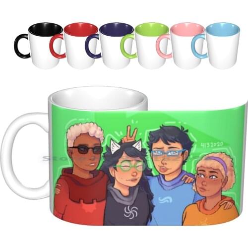 Beta Kids Ceramic Mugs Coffee Cups Milk Tea Mug Homestuck Beta Kids Dave Strider Jade John Egbert Rose Lalonde Creative