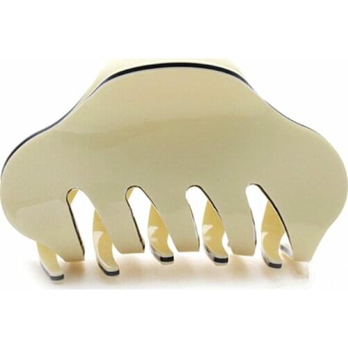 Buena 6 Colors High-Quality Hair Clip Fashion Acrylic Hair Claw Candy Colors Hair Accessories For Women Simple Hair Crab Clamp