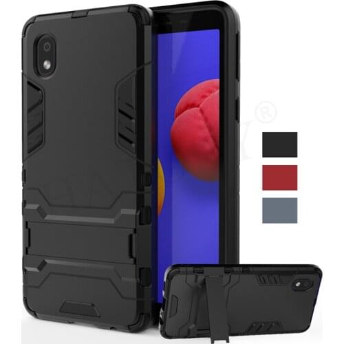 For Samsung Galaxy A01 M01 Core Case Cover A11 M11 M01S A10S Robot Holder Stand Shockproof Bumper Armor Phone Case Samsung M01