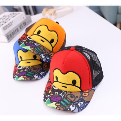 Baby Cartoon Animals Sun-Shade Net Cap Private Outdoor Summer Bask In Air Duck Tongue Baseball Hat