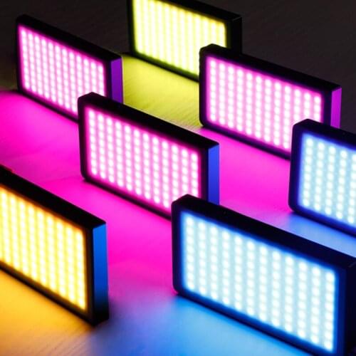 FalconEyes 12W RGB Selfie Light 500K-9000K Portable Mini Pocket On Camera Light For Youtube Video Studio Photography Lighting