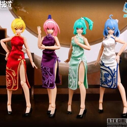 ATK GIRL Figure Cheongsam Cloth For 1/12 Frame Arms Girl DIVINE BEASTS by E-model Assembly Model Action Figure Body Full Set Toy