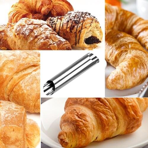 Croissant Mold Reusable Bakeware Non Stick Danish Bread Cylindrical Tube Mould Stainless Steel