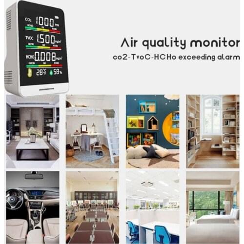 CO2 Detector TVOC HCHO Temperature Humidity Detecting Tool Intelligent Monitor Y98E
