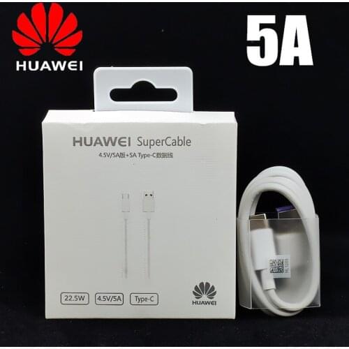 Huawei USB 5A Type C Cable P30 P20 Pro lite Mate20 30 Pro P10 Plus lite USB 3.1 Type-C Original Supercharge Super Charger Cable