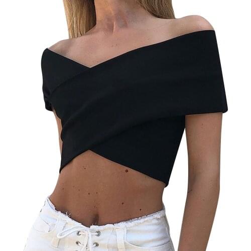 Casual Solid Color Crop Top Women Shirt Elastic Shoulder Strap Belly Button Camisole Top Ladies Blouses And Tops Sleeveless