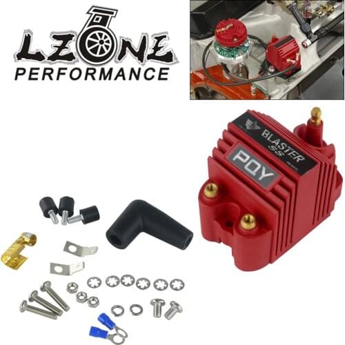 LZONE - Universal Blaster Ss 12V High Output External Male E-Core Ignition Coil With Kits Adaptor JR-EIC00-K