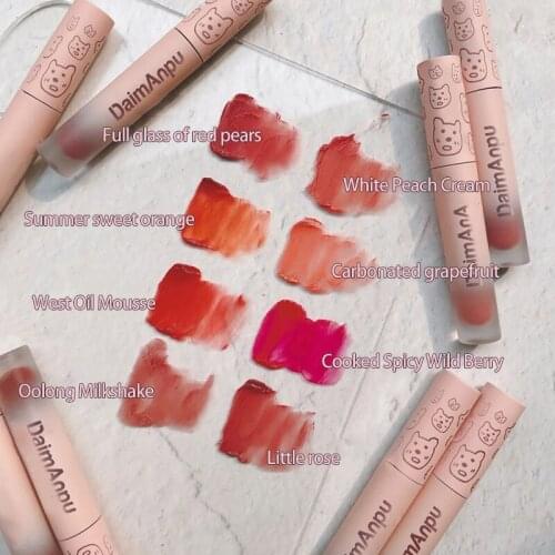 6 Colors Matte Waterproof Velvet Lipstick Liquid Sexy Red Brown Pigments Makeup Long Lasting Profissional Lipstick TSLM1