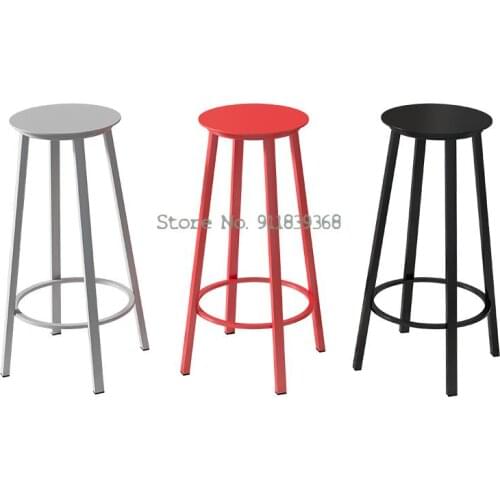 Nordic Iron Bar Chair Rotating High Foot Front Desk Chair Light Luxury Modern Internet Red Home Dining Stool