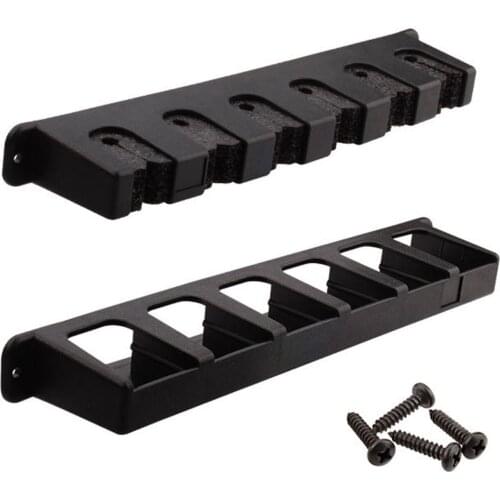 Wall-Mounted Horizontal Rod Rack Black Six-Hole Fishing Holder Fishing Rod Display Stand 6-hole Fishing Rod Holder Welcoming