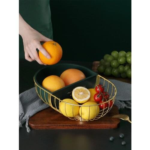 Pastoral Storage Trays Metal Dessert Sundries Plastic Storage Trays Breakfast Snack Serving Plateaux Diner Platen EH50ST