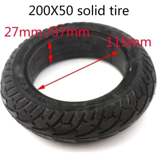 Electric Scooter Tyre 8" Scooter 200x50 27mm/37mm Tyre Inflation Electric Vehicle Aluminium Alloy Wheel solid tires