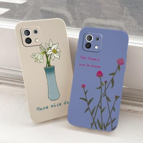 Flowers Silicone Case For Xiaomi Mi 11 lite Ultra 11i 10T 9T Pro Lite 10 10S 9 8 lite Pro Poco F2 X2 F3 Pro Soft Phone Cover Cas