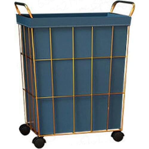 Light luxury dirty clothes basket Nordic wind storage basket household storage magic thick handle waterproof leather