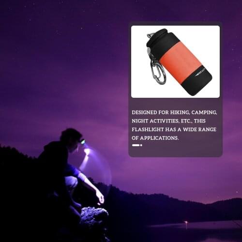 LED Mini Flashlight Key Chain Portable Torch Outdoors Waterproof Built-in Battery USB Rechargeable Hiking Camping Flashlights