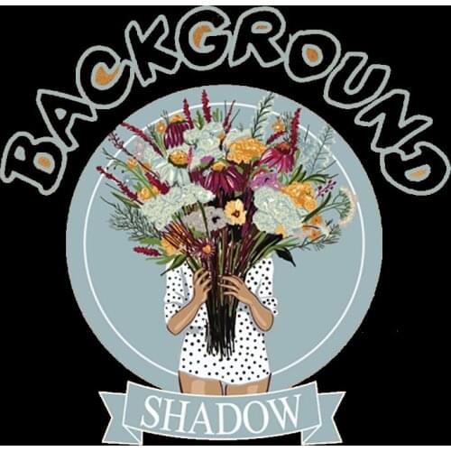 Letter Flower Iron On Heat Transfer DIY Women T-shirt Clothing Patches Washable Accessory Sticker On Clothes Decor