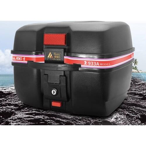23L Universal Motorcycle Luggage Tour Tail Box, Top Case with 2 Keys Multifunctional Scooter Luggage,Electric Vehicle Trunk
