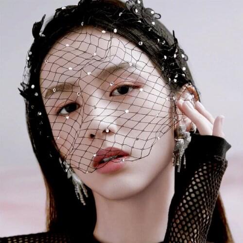 New Fascinator Black Headband Veil For Bridal Birdcage Face Net Mask Hair Accessorie Veils Charming Party Wedding Accessories