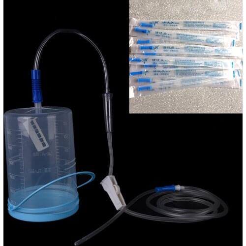 1Set Gesen coffee intestine bowel hydrotherapy device with 10 tube Hygiene Product Household enema bowel barrel enema bag device