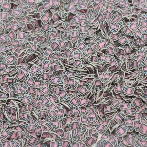 100g/lot Milkytea Slices Polymer Clay Pearl Milk Tea Soft Pottery for Toys Decoration DIY Crafts Filler Accessories