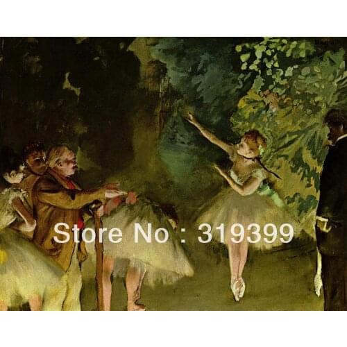 100% handmade Oil Painting Reproduction on Linen Canvas,Ballet Rehearsal by edgar degas,Free DHL Shipping,ballet oil paintings