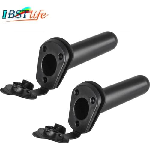 2PCS Nylon Holder Fishing Tackle Accessory tool Fishing Rod Tackle with Cap Cover Gasket for Kayak Boat Canoe
