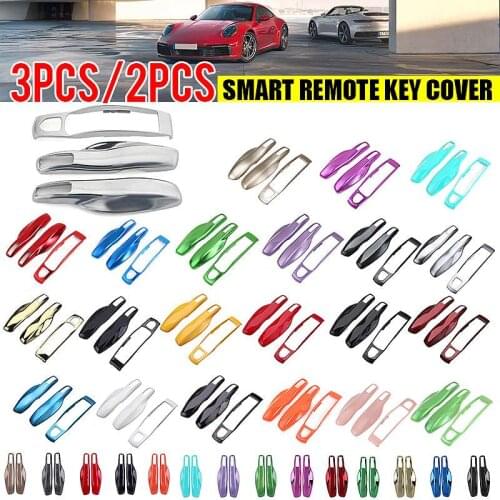 3/2PCS Car Remote Key Case Shell Cover for Porsche Boxster Cayman 911 Panamera Cayenne Macan 911 970 981 991 Replacement